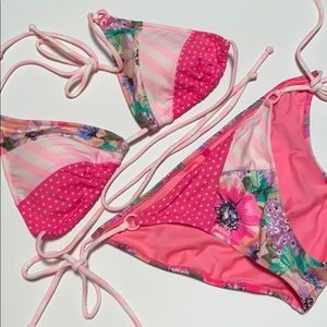 Victoria’s Secret Pink Floral & Striped Bikini